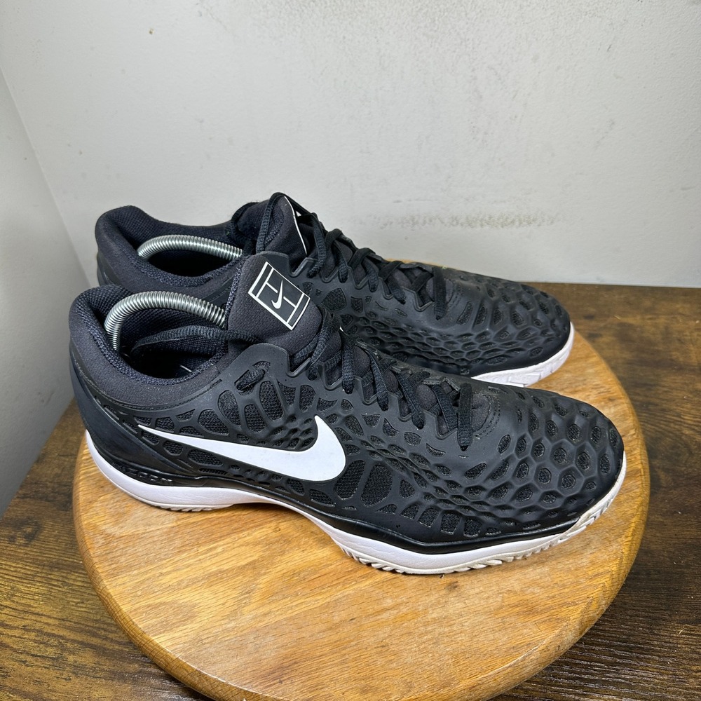 Nike Zoom Cage 3 HC Black White Shoes Mens 12.5 918193-010 Athletic Sneakers